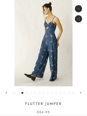 Denim Butterflies One-Piece Jumpsuit - Blue